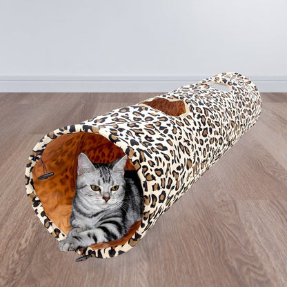 XL Collapsible Cat Tunnel for Fat Cats & Rabbits - 51"X12" Extra Wide Pet Play Tunnel with 12-Inch Diameter for Large Cats, Small Dogs